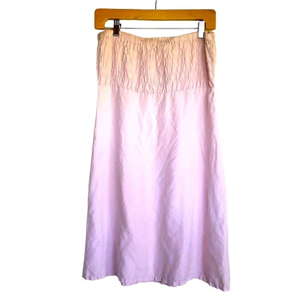 Da Nang Vintage Strapless Dress in Baby Pink - Picture 1 of 8